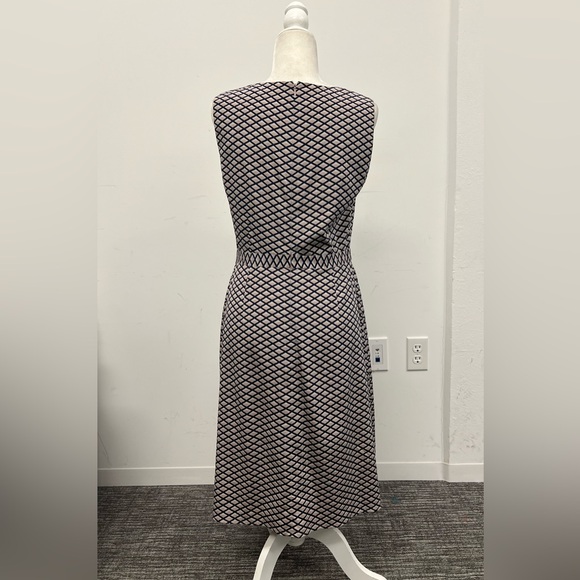 TORY BURCH GEOMETRIC SILK MIDI DRESS - Picture 2 of 4